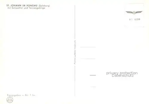AK / Ansichtskarte St_Johann_Pongau Fliegeraufnahme mit Salzachtal und Tennengebirge St_Johann_Pongau