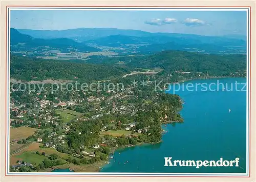 AK / Ansichtskarte Krumpendorf_Woerthersee Fliegeraufnahme  Krumpendorf Woerthersee