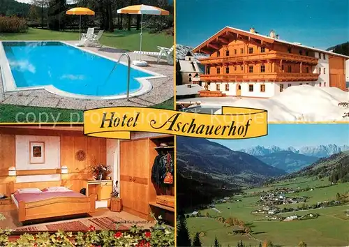 AK / Ansichtskarte Aschau_Tirol Hotel Aschauerhof Swimmingpool Gaestezimmer Panorama Aschau Tirol