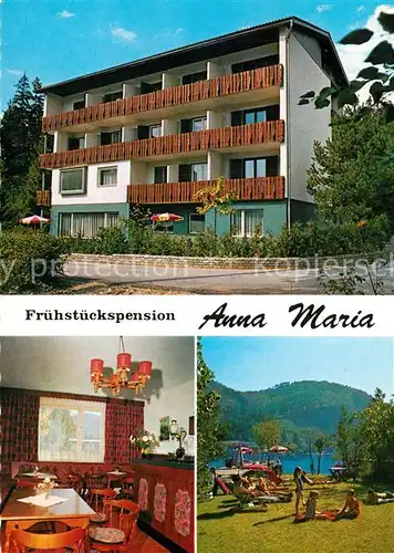 AK / Ansichtskarte St_Kanzian_Klopeiner_See Fruehstueckspension Anna Maria Gaststube Liegewiese St_Kanzian_Klopeiner_See