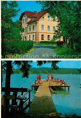 AK / Ansichtskarte St_Kanzian_Klopeiner_See Gasthof Pension Wank Seebruecke St_Kanzian_Klopeiner_See