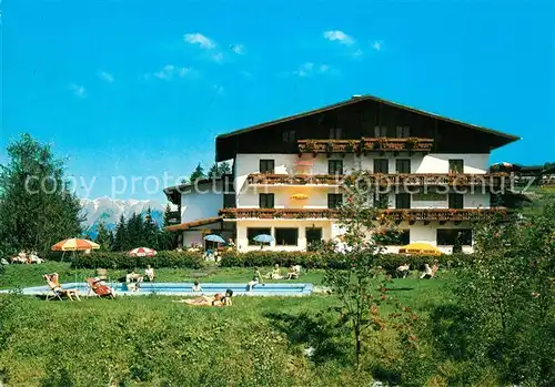 AK / Ansichtskarte St_Johann_Pongau Hotel Pension Berghof Freibad St_Johann_Pongau