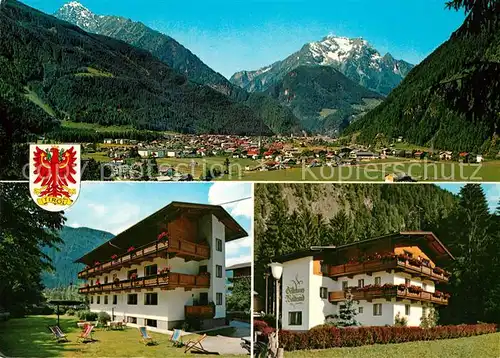 AK / Ansichtskarte Mayrhofen_Zillertal Panorama Haus Waldrand Mayrhofen_Zillertal