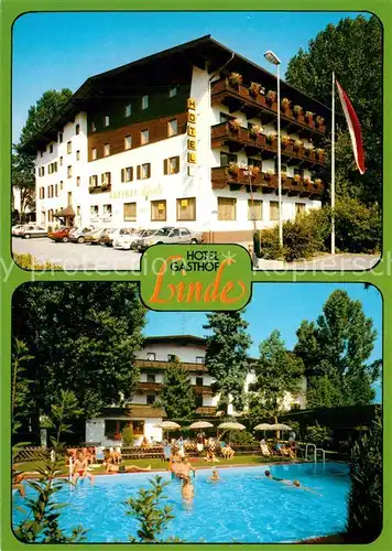 AK / Ansichtskarte Woergl_Tirol Hotel Gasthof Linde Freibad Woergl Tirol