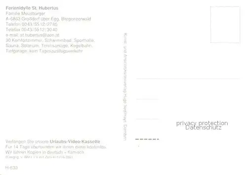 AK / Ansichtskarte Grossdorf_Egg Ferienidylle St Hubertus in den vergangenen 30 Jahren Grossdorf Egg