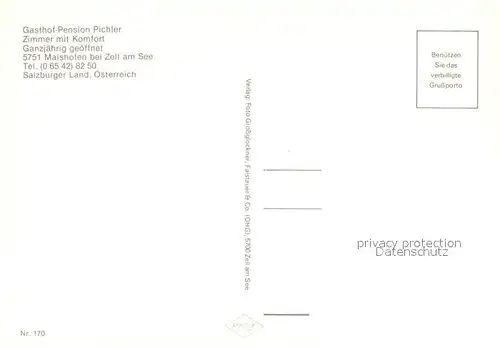 AK / Ansichtskarte Maishofen Gasthaus Pichler Maishofen