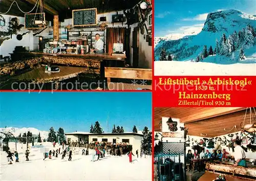 AK / Ansichtskarte Hainzenberg Gasthof Hotel D?rflwirt Liftst?berl Arbiskogl Hainzenberg
