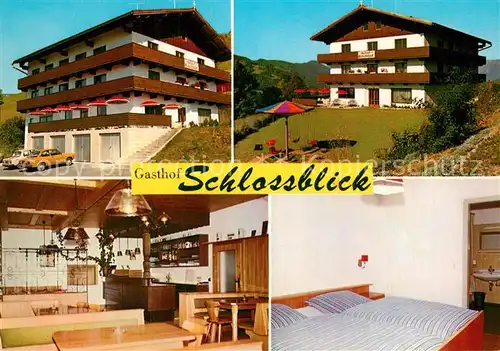 AK / Ansichtskarte Itter_Tirol Gasthof Schlossblick Gastraum Gaestezimmer Itter Tirol