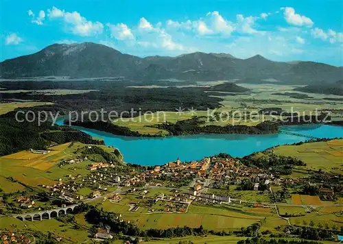 AK / Ansichtskarte Voelkermarkt Fliegeraufnahme mit Draustausee neue Bruecke und Hochpetzen Voelkermarkt