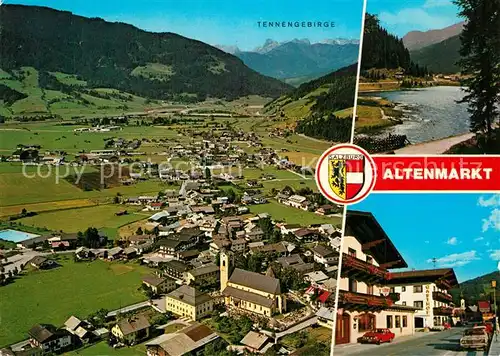 AK / Ansichtskarte Altenmarkt_Pongau Fliegeraufnahme mit Tennengebirge Altenmarkt Pongau