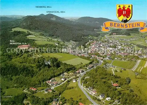 AK / Ansichtskarte Bernstein_Burgenland Fliegeraufnahme mit Burg Bernstein Bernstein_Burgenland