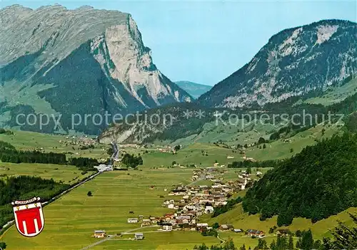 AK / Ansichtskarte Schoppernau_Vorarlberg Fliegeraufnahme mit Au und Kanisfluh Schoppernau Vorarlberg