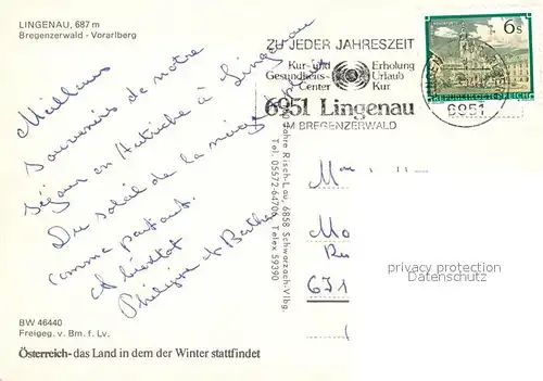 AK / Ansichtskarte Lingenau_Vorarlberg Fliegeraufnahme  Lingenau Vorarlberg