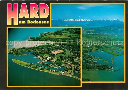 AK / Ansichtskarte Hard_Vorarlberg Fliegeraufnahme mit Bodensee Hard Vorarlberg