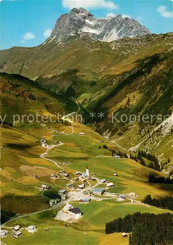 AK / Ansichtskarte Warth_Vorarlberg Fliegeraufnahme mit Widderstein Warth Vorarlberg