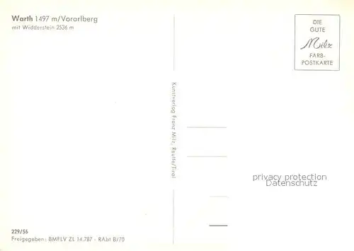 AK / Ansichtskarte Warth_Vorarlberg Fliegeraufnahme mit Widderstein Warth Vorarlberg
