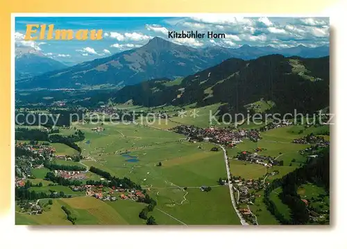 AK / Ansichtskarte Ellmau_Tirol Fliegeraufnahme mit Kitzbueheler Horn und Kaiserbad Ellmau Tirol