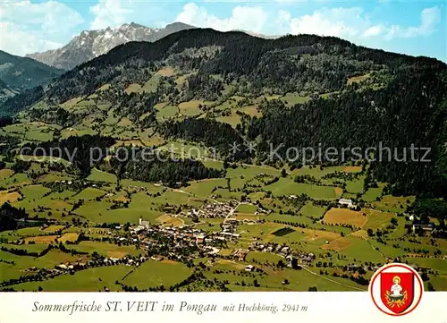 AK / Ansichtskarte St_Veit_Pongau Fliegeraufnahme mit Hochkoenig St_Veit_Pongau