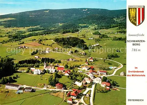 AK / Ansichtskarte Schwarzenberg_Boehmerwald Fliegeraufnahme  Schwarzenberg Boehmerwald
