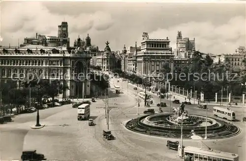 AK / Ansichtskarte Madrid_Spain La Gibeles y calle de Alcala Madrid Spain