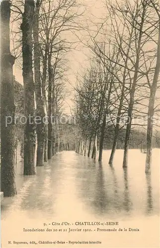 AK / Ansichtskarte Chatillon sur Seine Inondations des 20 et 21 janvier 1910 Promenade de la Douix Chatillon sur Seine