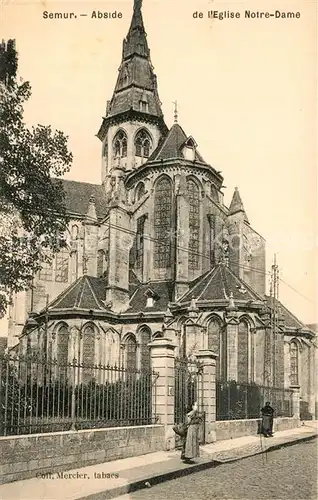 AK / Ansichtskarte Semur en Brionnais Abside de lEglise Notre Dame Semur en Brionnais