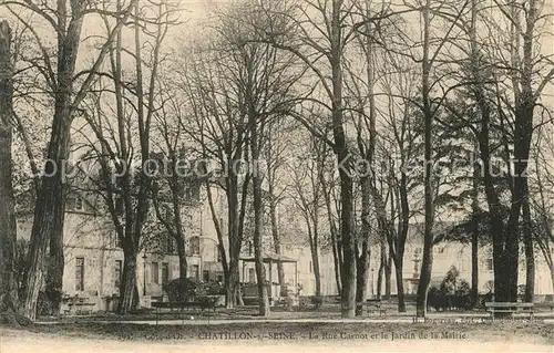 AK / Ansichtskarte Chatillon sur Seine La Rue Carnot et le Jardin de la Mairie Chatillon sur Seine