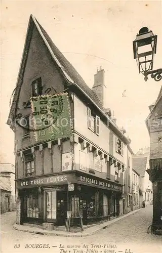 AK / Ansichtskarte Bourges Maison des Trois Flutes Bourges