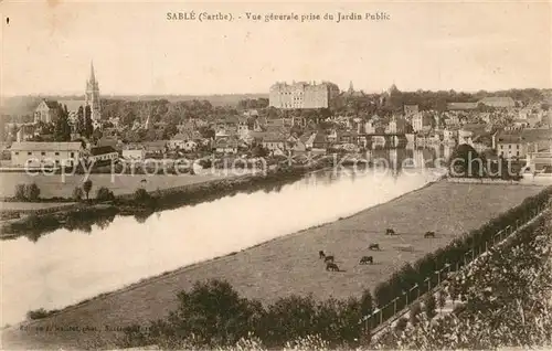 AK / Ansichtskarte Sable sur Sarthe Vue prise du Jardin Public Sable sur Sarthe