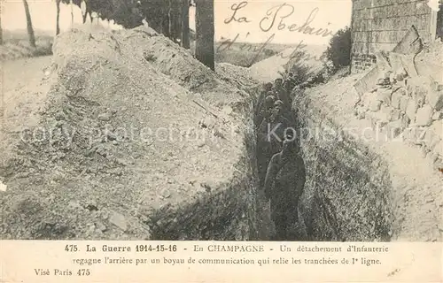 AK / Ansichtskarte Champagne_Region Guerre 1914 1916 detachement d`Infanterie 