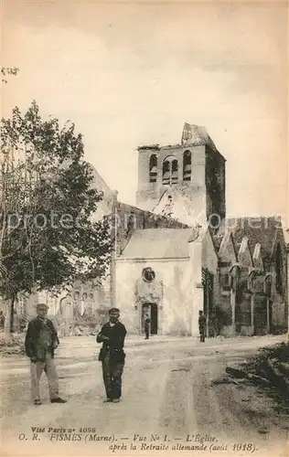 AK / Ansichtskarte Fismes Eglise Fismes