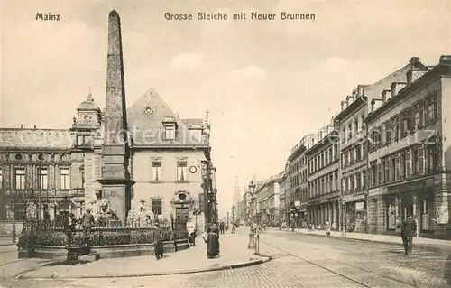 AK / Ansichtskarte Mainz_Rhein Grosse Bleiche mit Neuem Brunnen Mainz Rhein