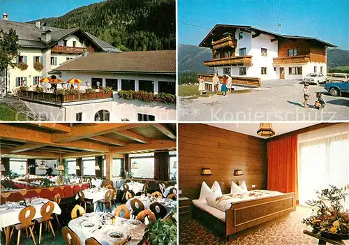 AK / Ansichtskarte Brandenberg_Tirol Gasthof Pension Ascherwirt Gastraum Fremdenzimmer Brandenberg Tirol