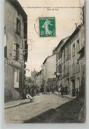 AK / Ansichtskarte Bourganeuf Gendarmerie Nationale Rue du Puy Bourganeuf