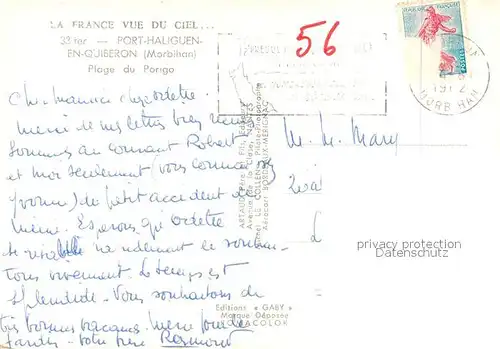 AK / Ansichtskarte Quiberon_Morbihan Fliegeraufnahme Port Haliguen Quiberon Morbihan