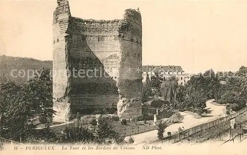 AK / Ansichtskarte Perigueux La Tour et les Jardins de Vesone Perigueux