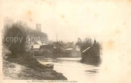 AK / Ansichtskarte Montbard Les Bords de la Brenne en hiver Montbard