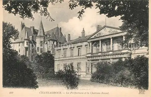 AK / Ansichtskarte Chateauroux_Indre La Prefecture et le Chateau Raoul Chateauroux Indre