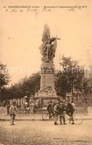 AK / Ansichtskarte Chateauroux_Indre Monument Commemoratif de 1870 Chateauroux Indre
