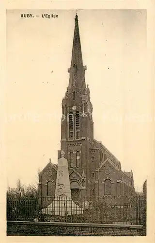 AK / Ansichtskarte Auby_Nord Eglise Auby_Nord