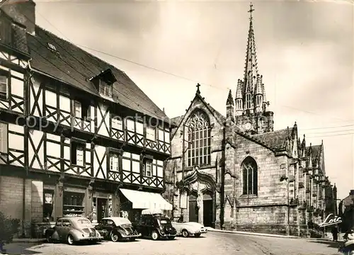 AK / Ansichtskarte Josselin Place Notre Dame et Basilique Josselin