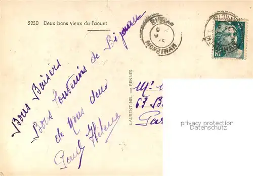 AK / Ansichtskarte Le_Faouet_Morbihan Deux bons vieux du Faouet Le_Faouet_Morbihan