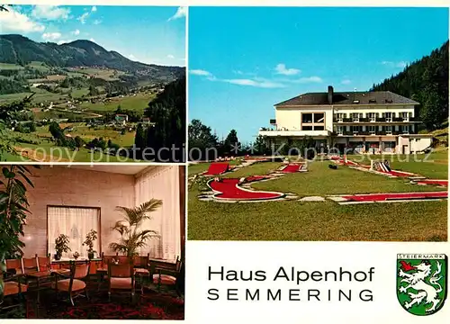 AK / Ansichtskarte Steinhaus_Semmering Haus Alpenhof  Steinhaus Semmering