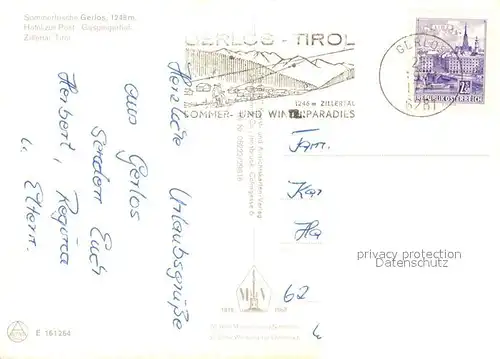 AK / Ansichtskarte Gerlos Hotel zur Post  Gerlos