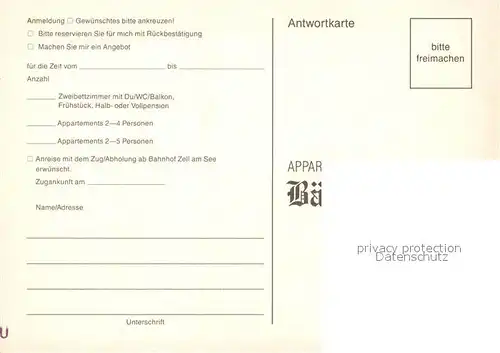 AK / Ansichtskarte Uttendorf_Salzburg Appartement Pension B?ckenh?usl Uttendorf Salzburg