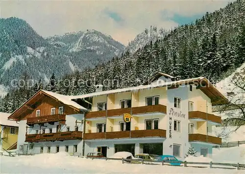 AK / Ansichtskarte Maurach_Achensee Pension Huber im Winter Maurach Achensee
