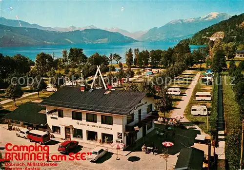 AK / Ansichtskarte Doebriach_Millstaettersee Camping Brunner am See Gaststaette Alpenpanorama Doebriach_Millstaettersee