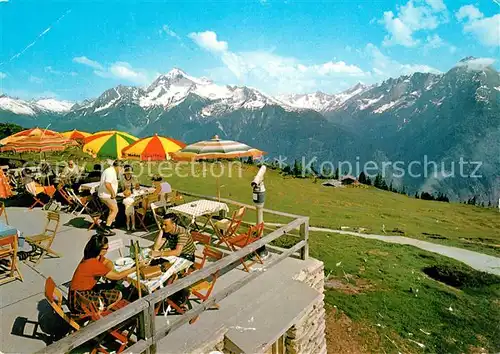 AK / Ansichtskarte Mayrhofen_Zillertal Alpengasthaus Bergrast Sonnenterrasse am Penken Zillertaler Alpen Mayrhofen_Zillertal