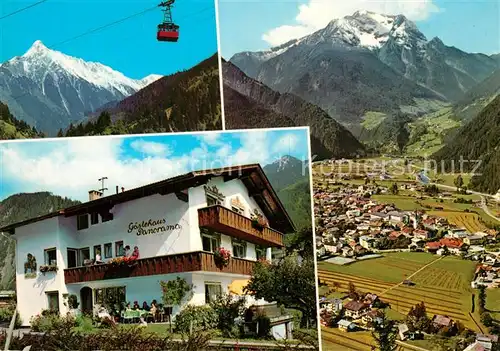 AK / Ansichtskarte Mayrhofen_Zillertal Pension Gaestehaus Panorama Bergbahn Zillertaler Alpen Mayrhofen_Zillertal