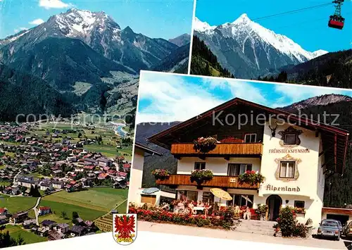AK / Ansichtskarte Mayrhofen_Zillertal Pension Alpenland Bergbahn Zillertaler Alpen Mayrhofen_Zillertal